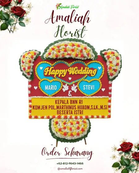 Papan Bunga Pernikahan Pucangsimo